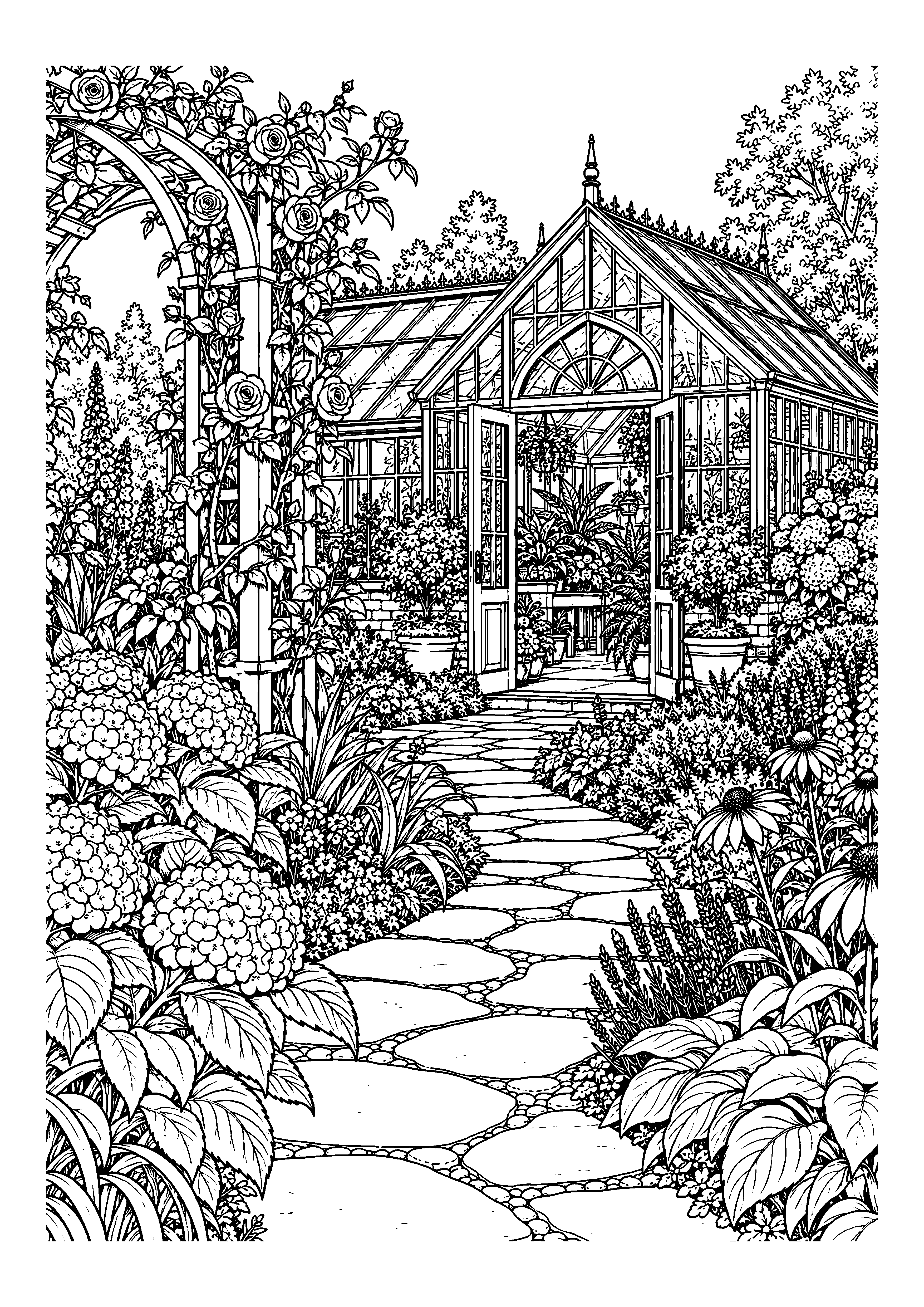 Greenhouse Garden Path