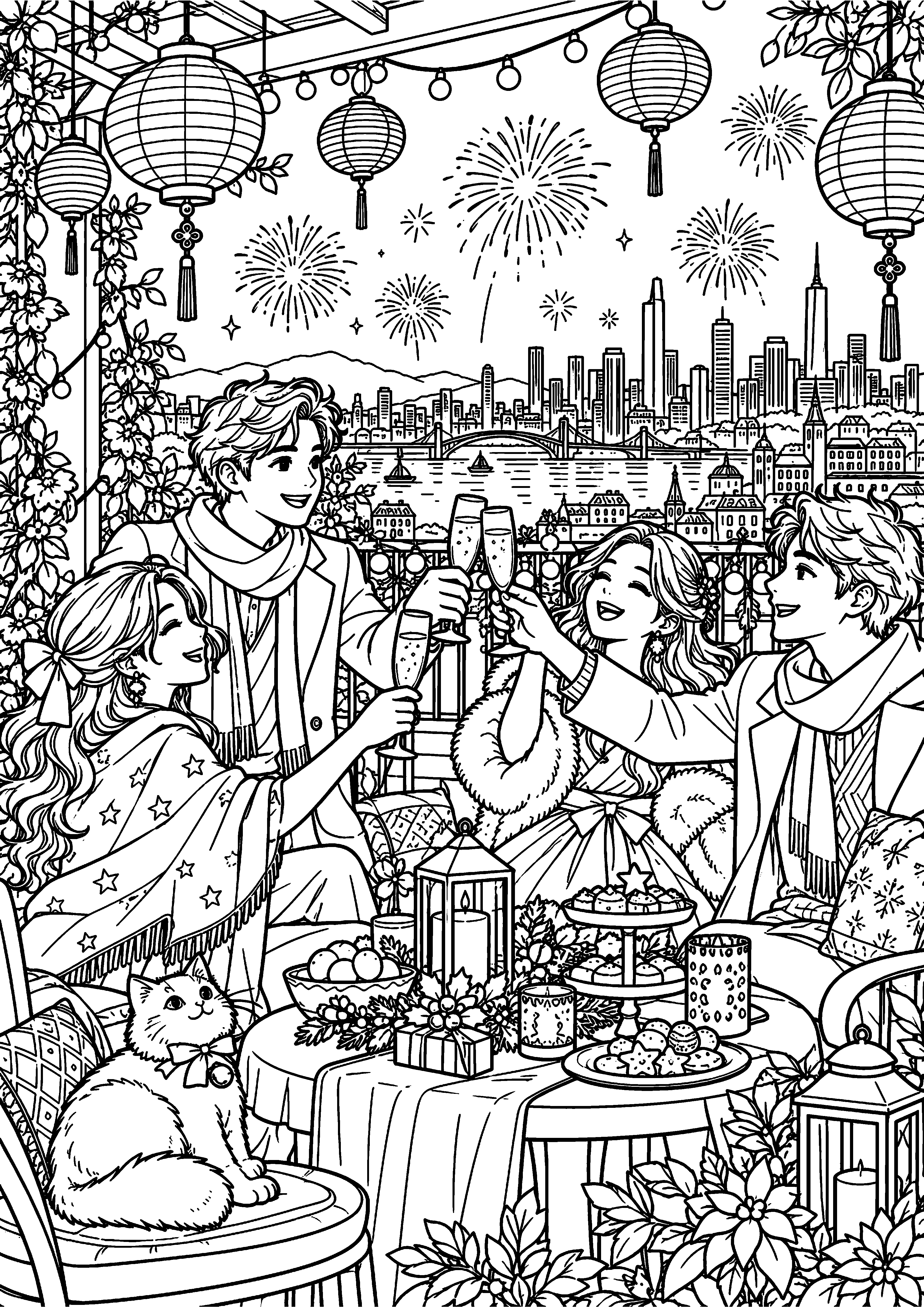 New Year Balcony Celebration