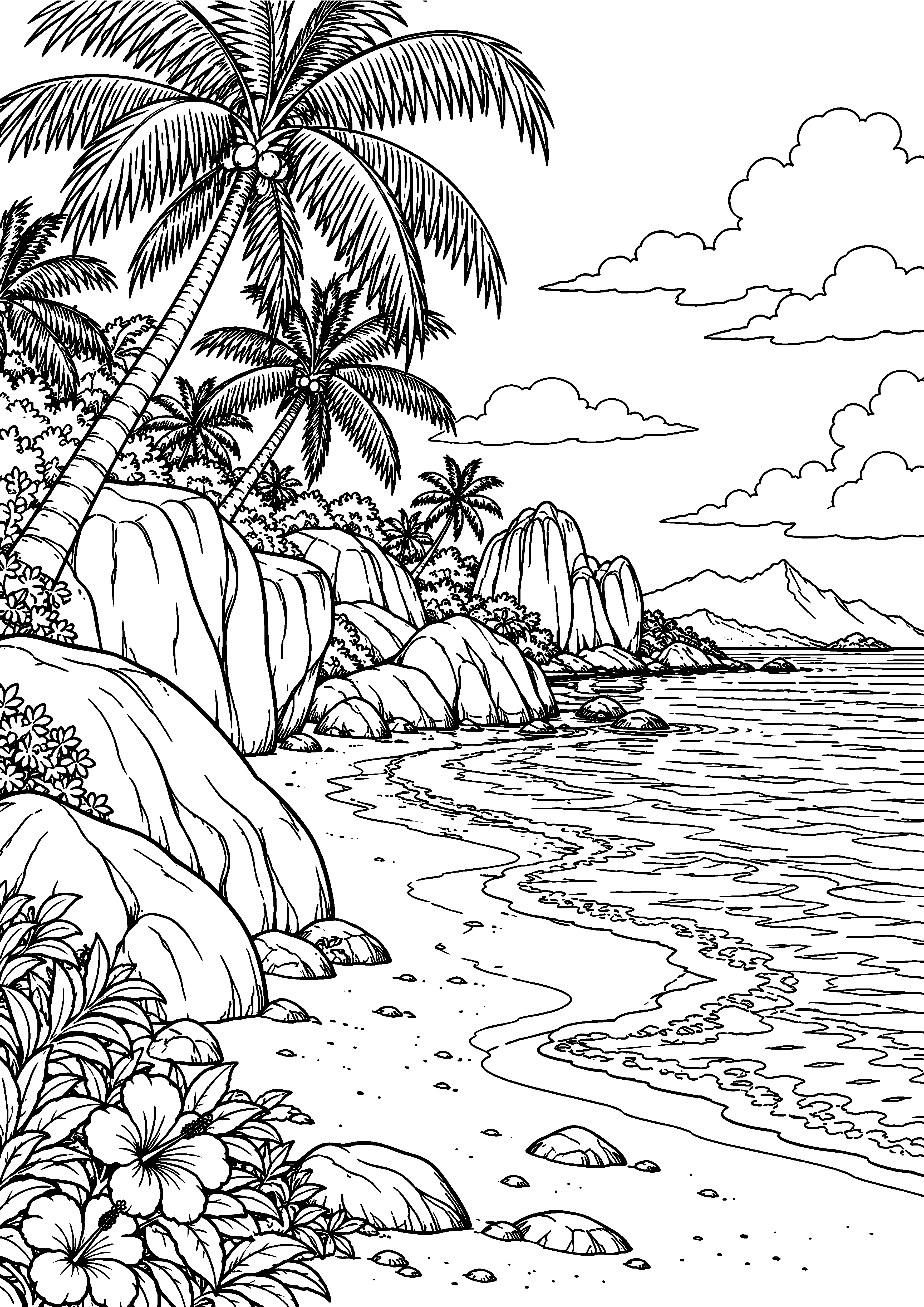 Seychelles Granite Beach