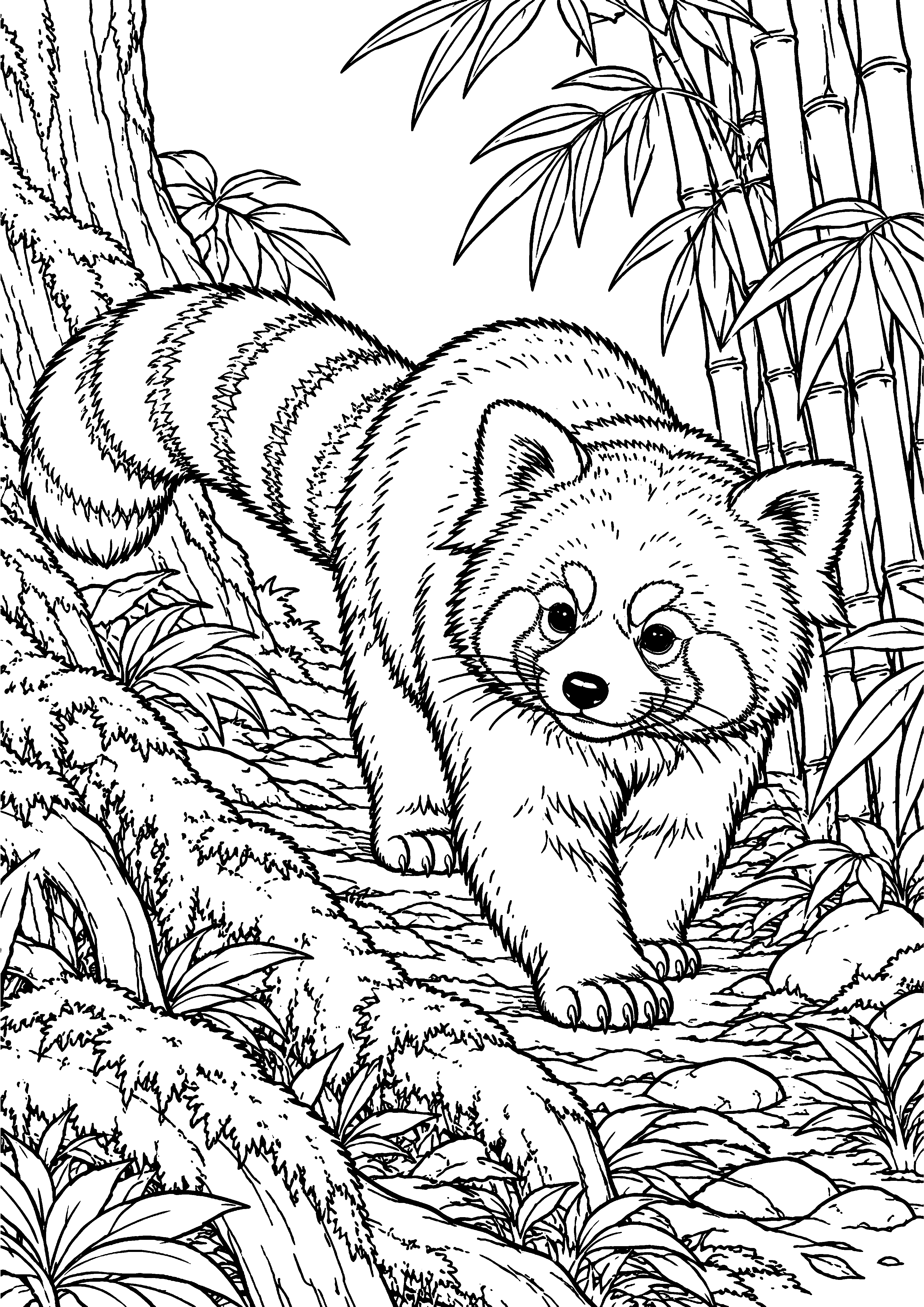 Red Panda on the Forest Floor