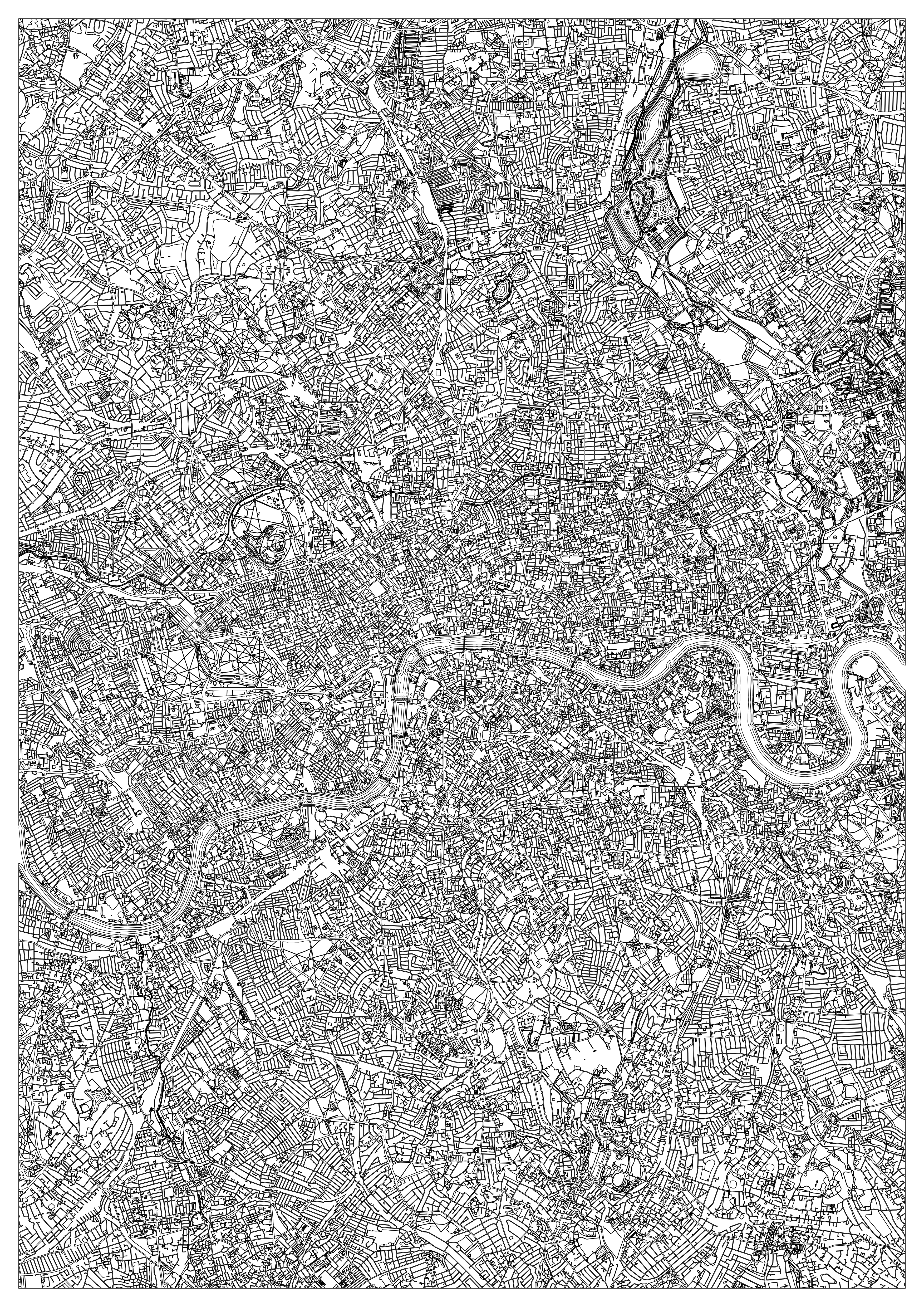 London Map Coloring Page