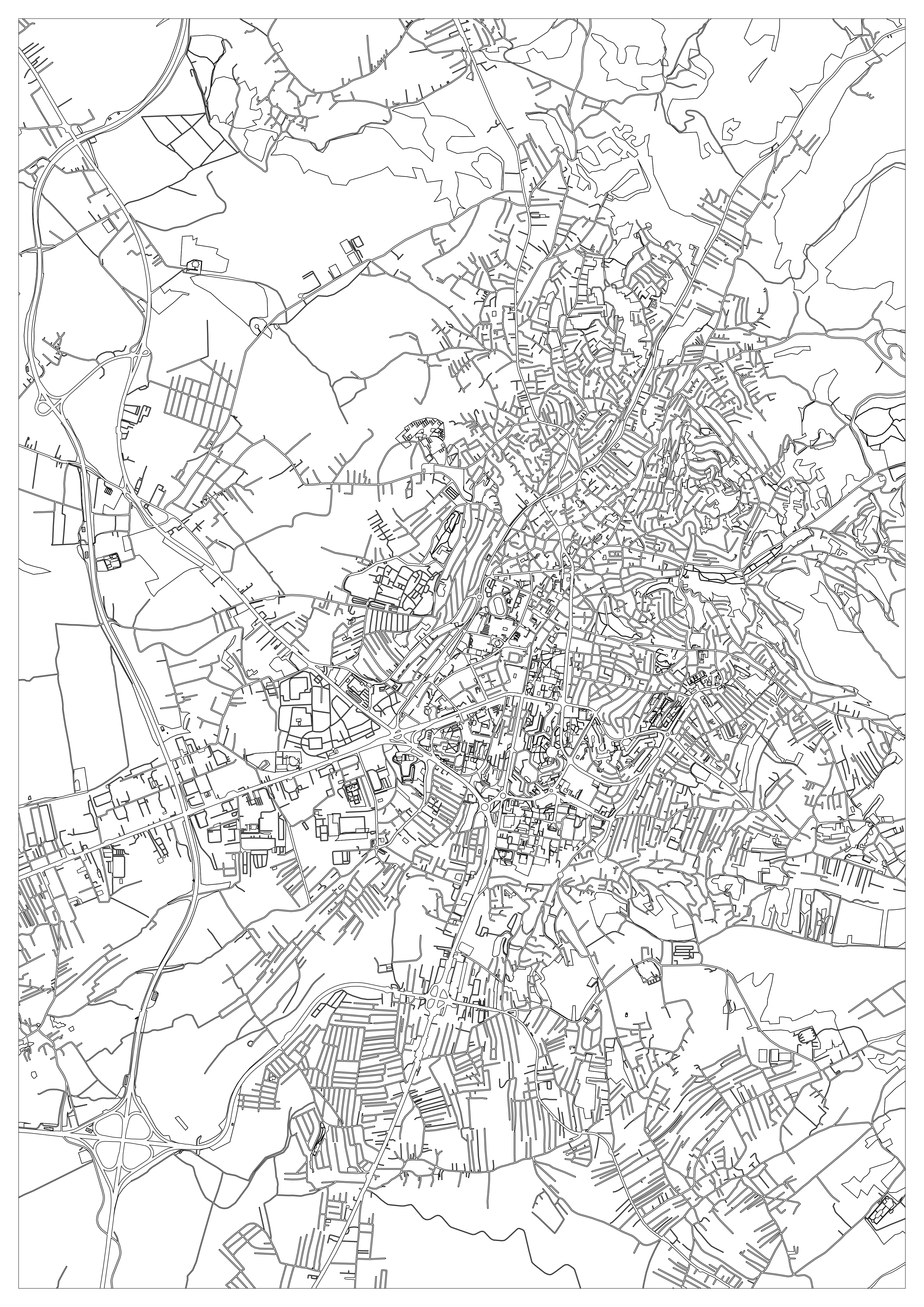 Pristina Map Coloring Page