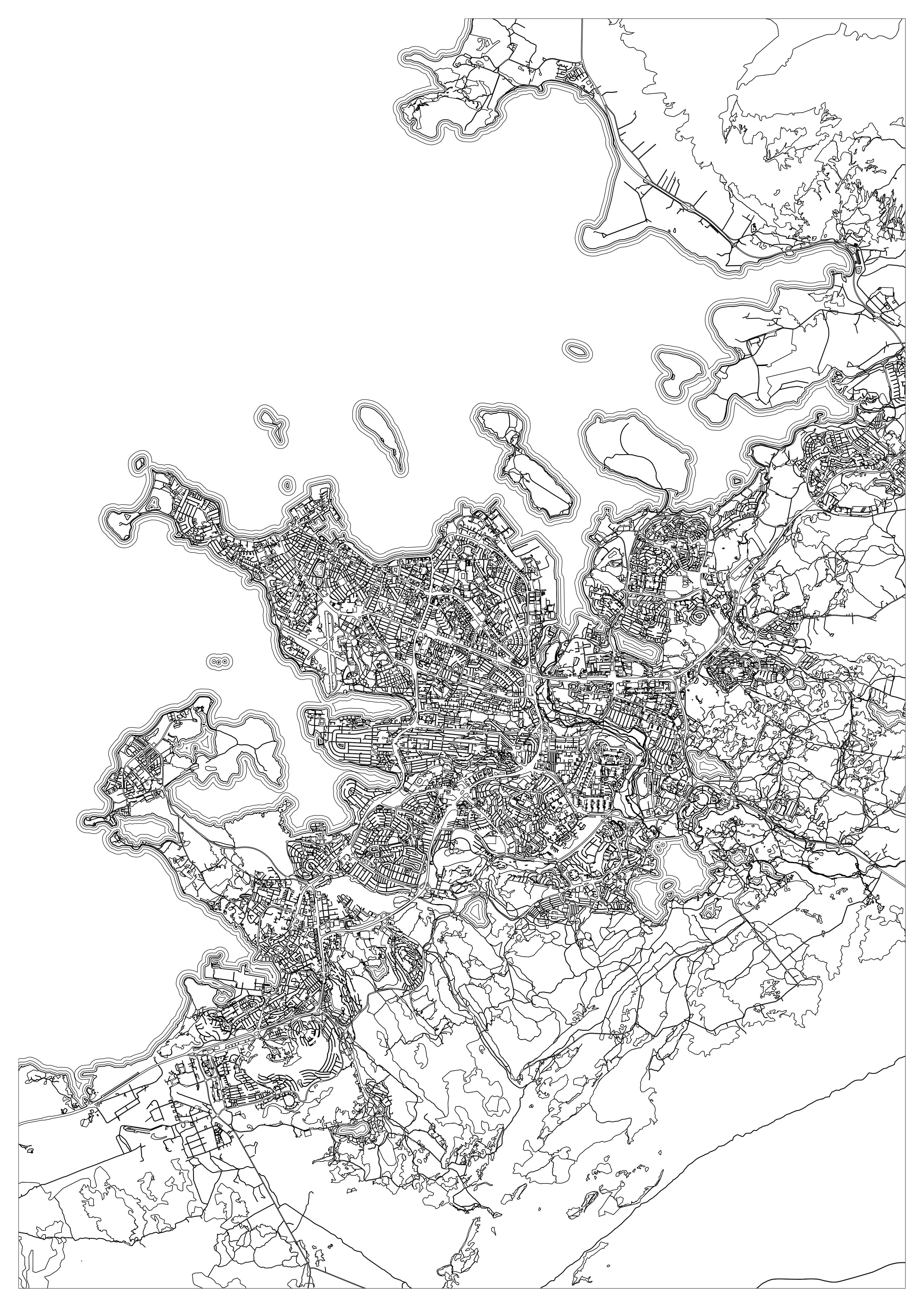 Reykjavik Map Coloring Page
