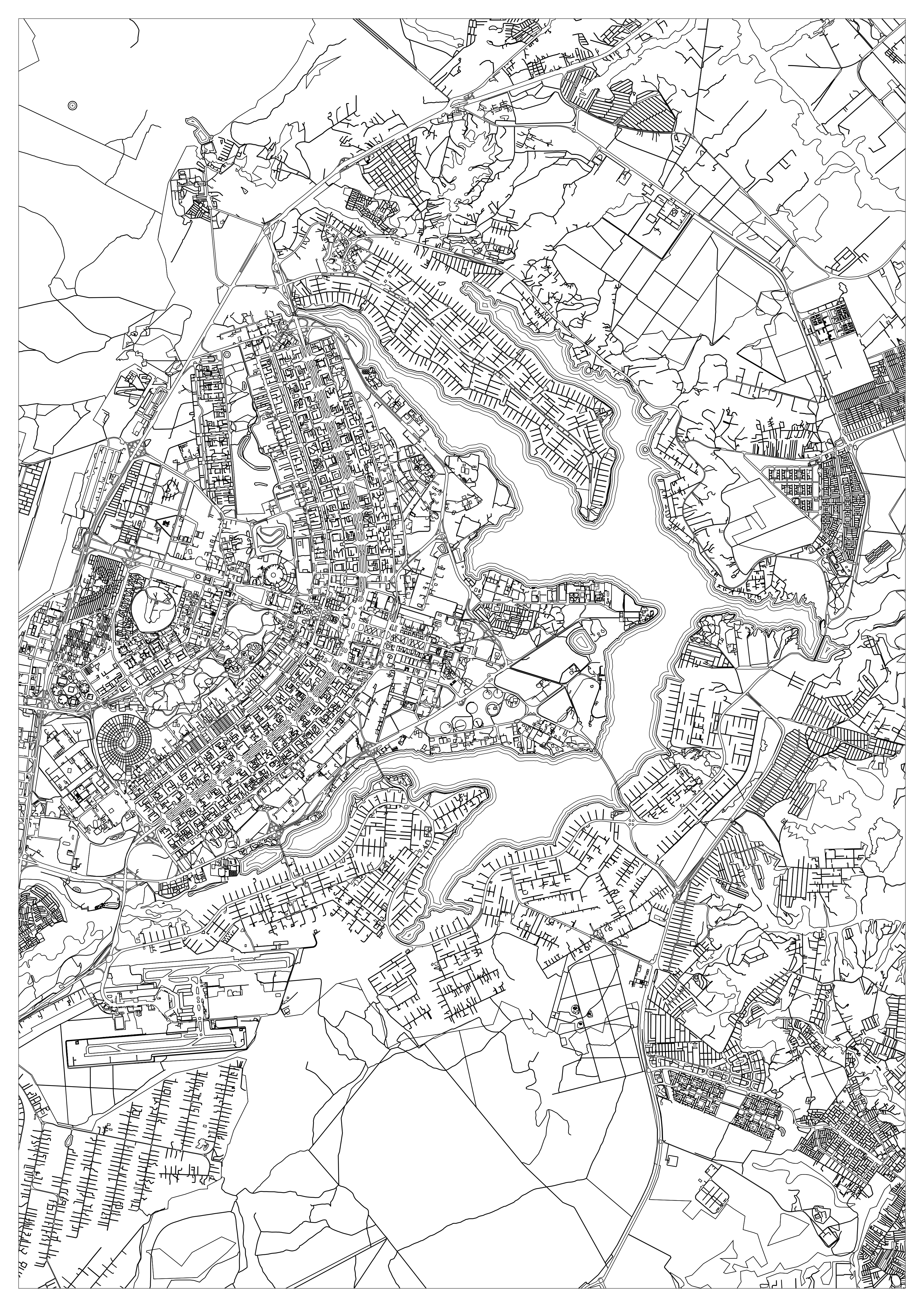Brasília Map Coloring Page