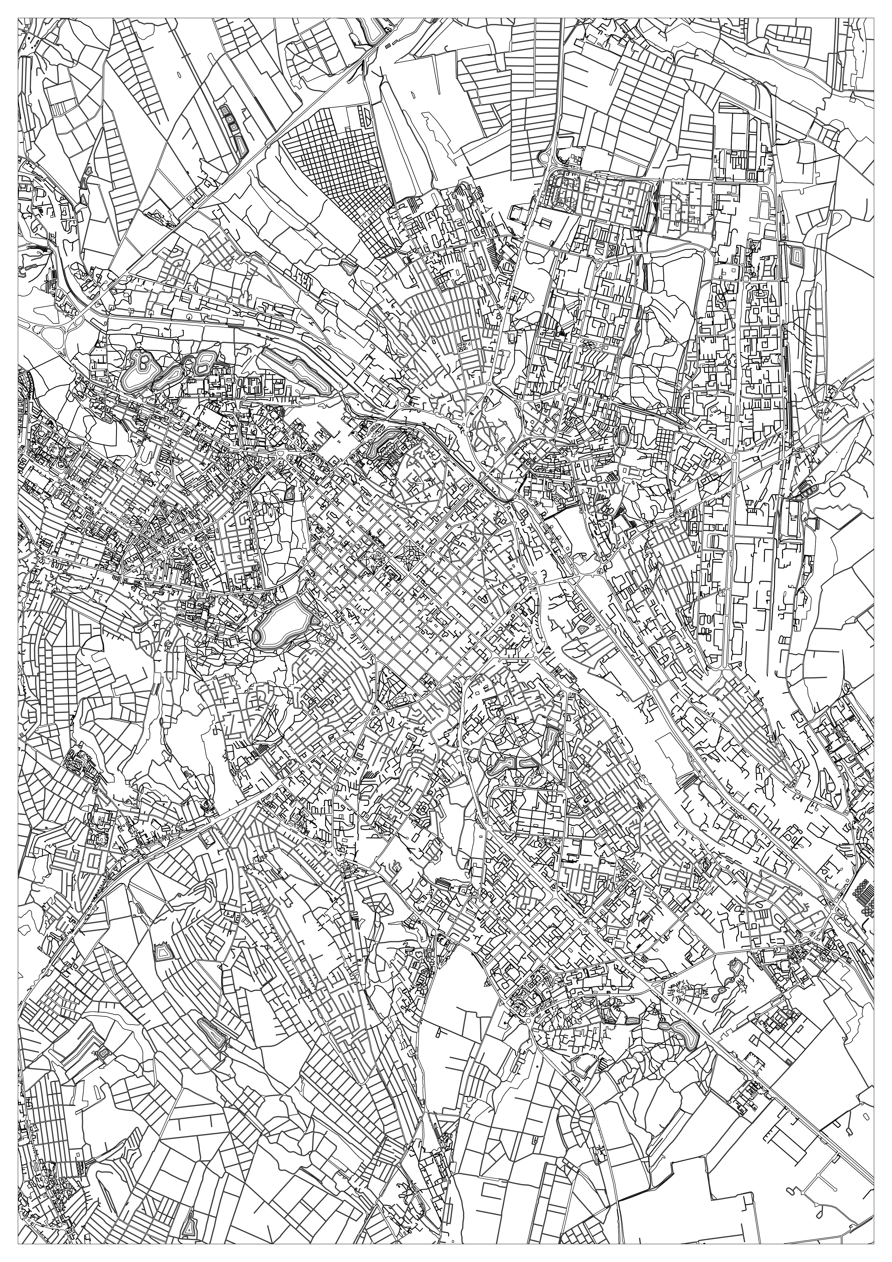 Chișinău Map Coloring Page