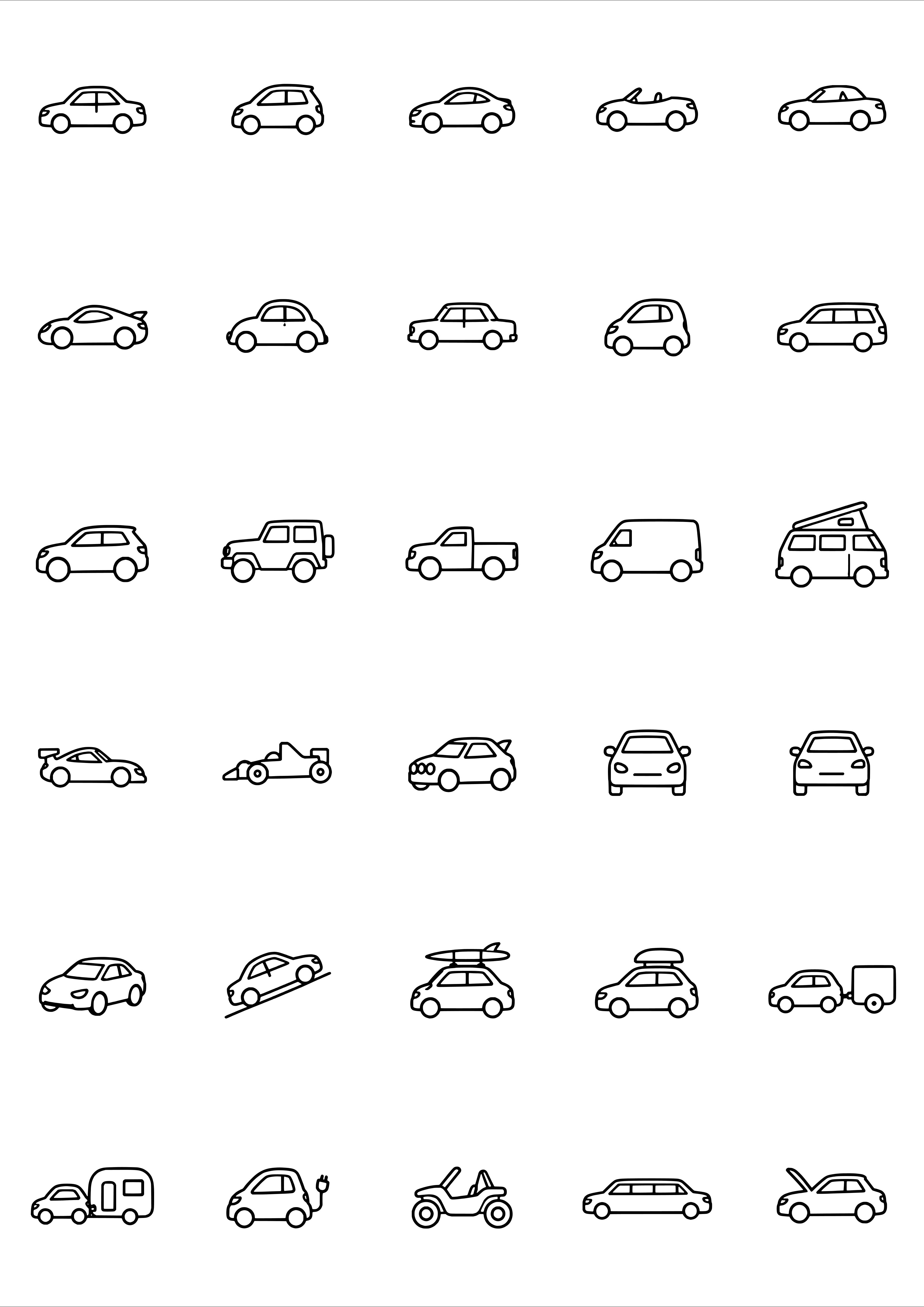 Tiny Car Tattoo Coloring Page