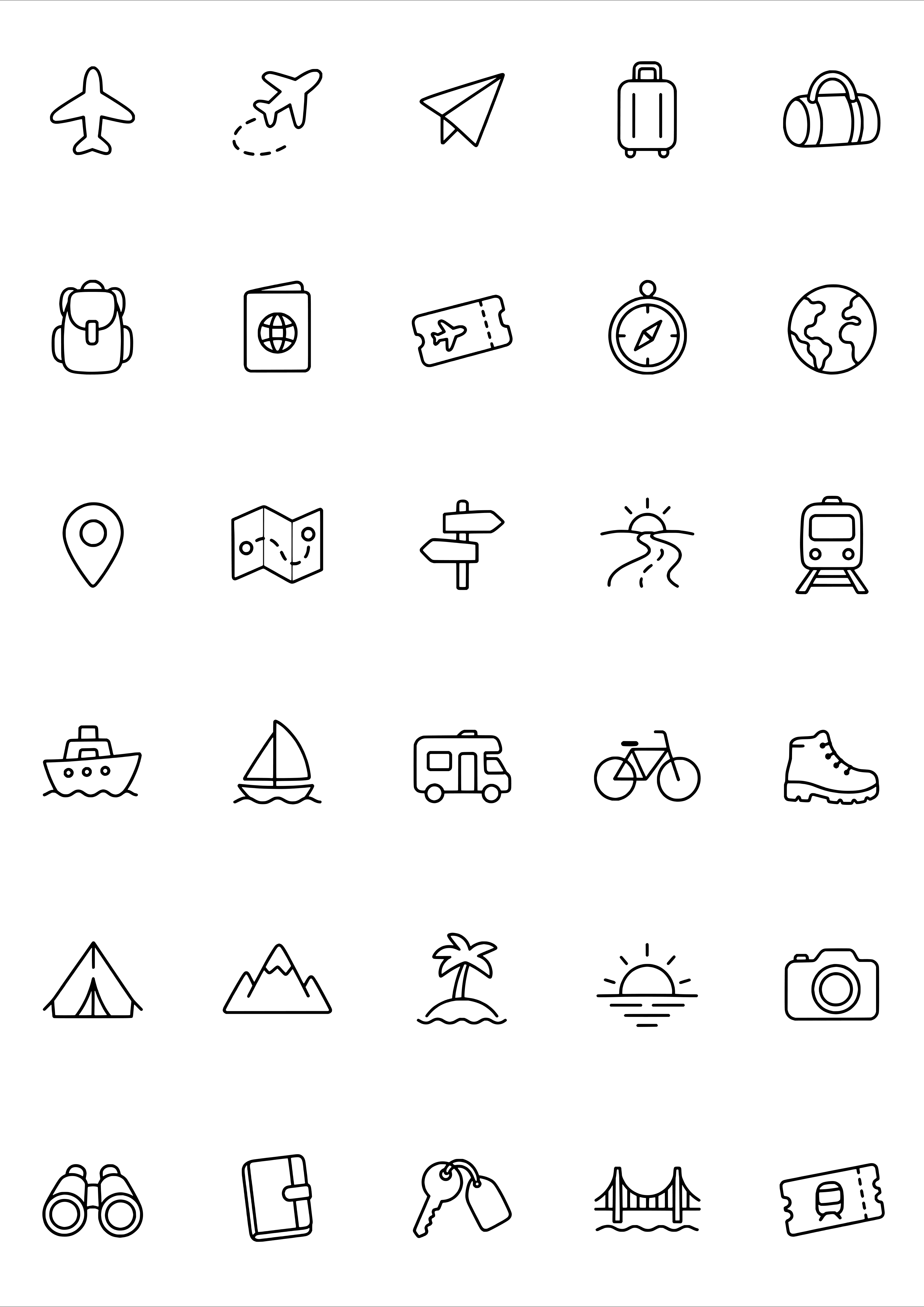 Tiny Travel Tattoo Coloring Page