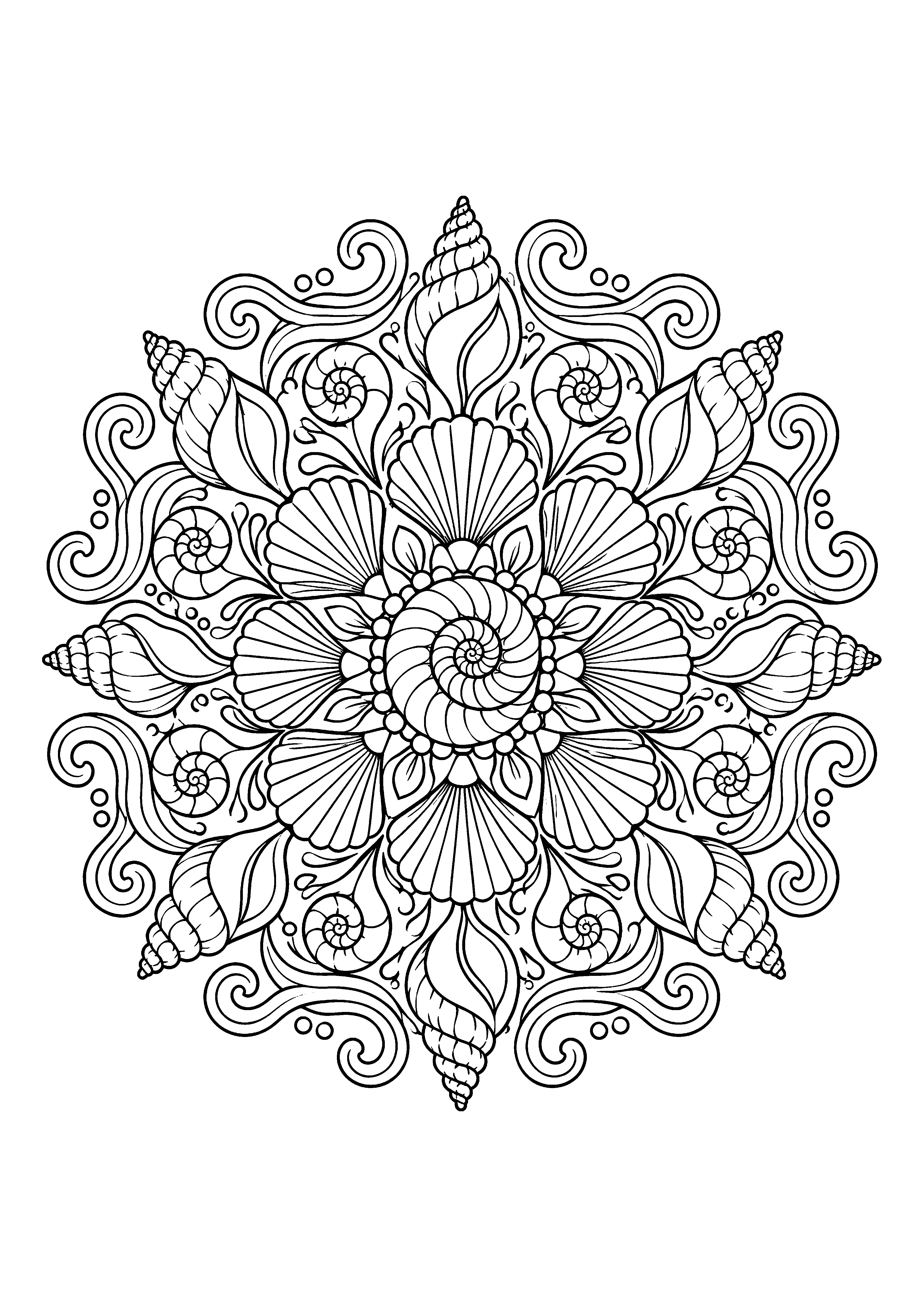 Ocean Shell Mandala