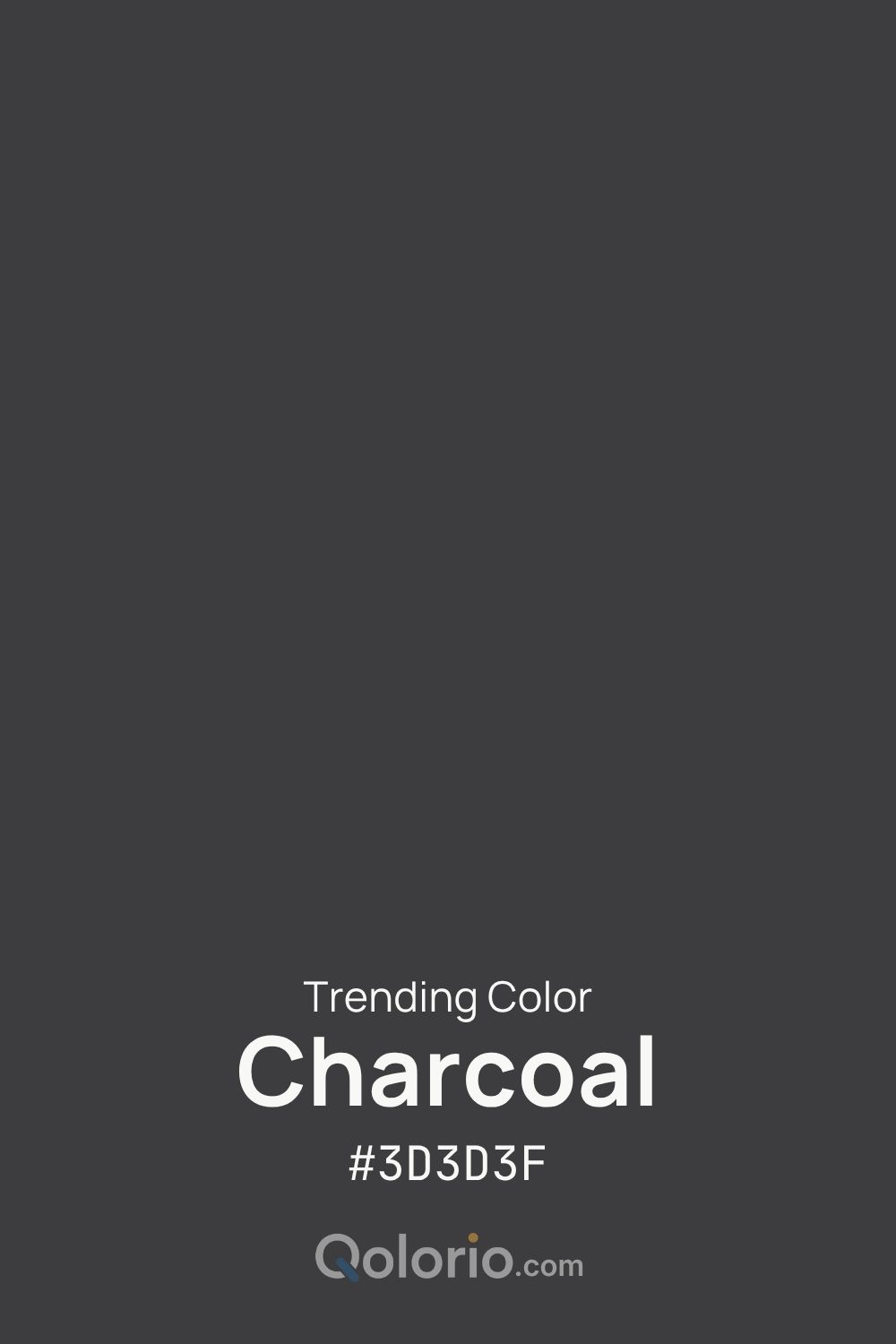 Charcoal #3D3D3F, a deep neutral gray with a modern, sophisticated character.