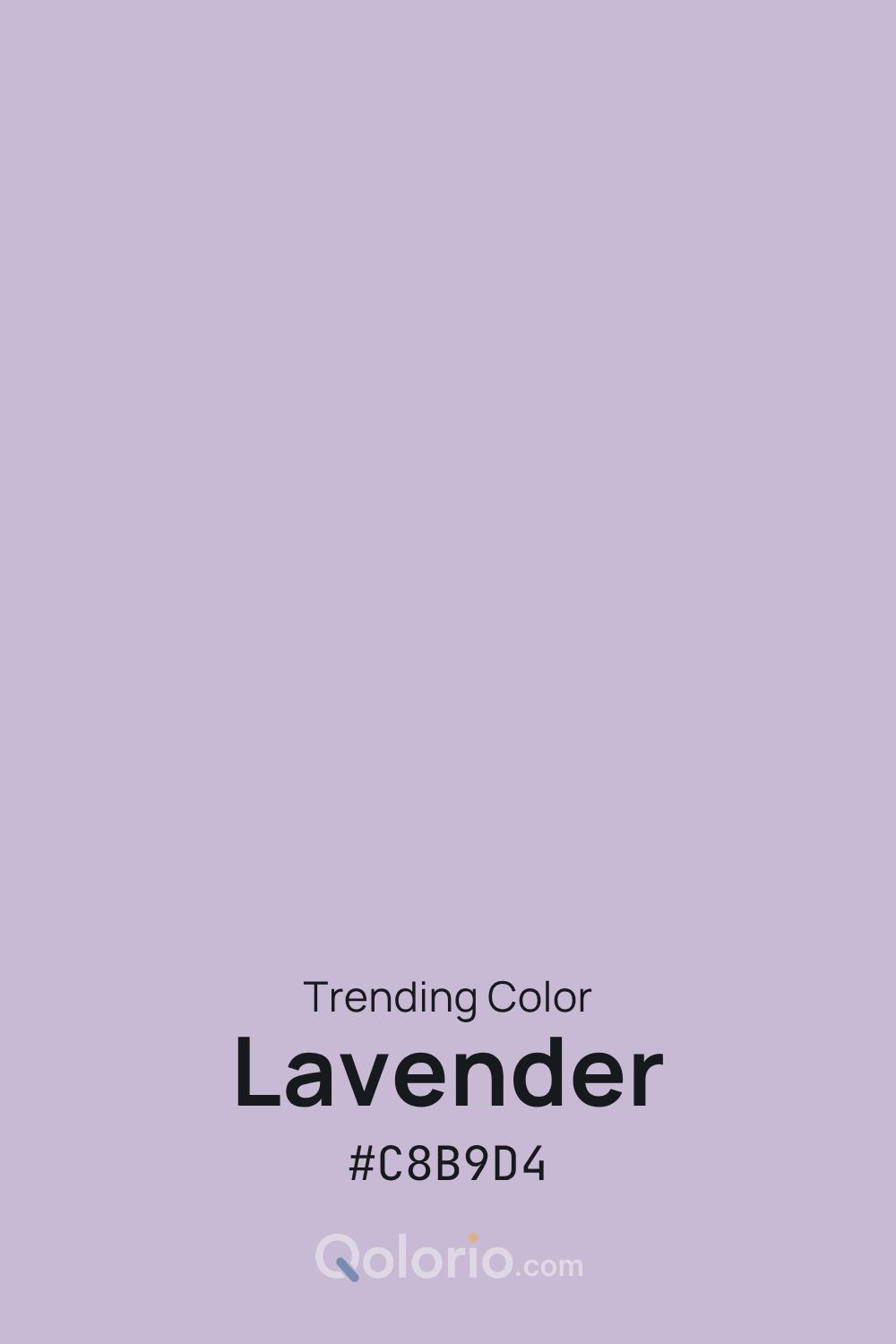 Lavender #C8B9D4, a soft cool purple with a muted, elegant character.