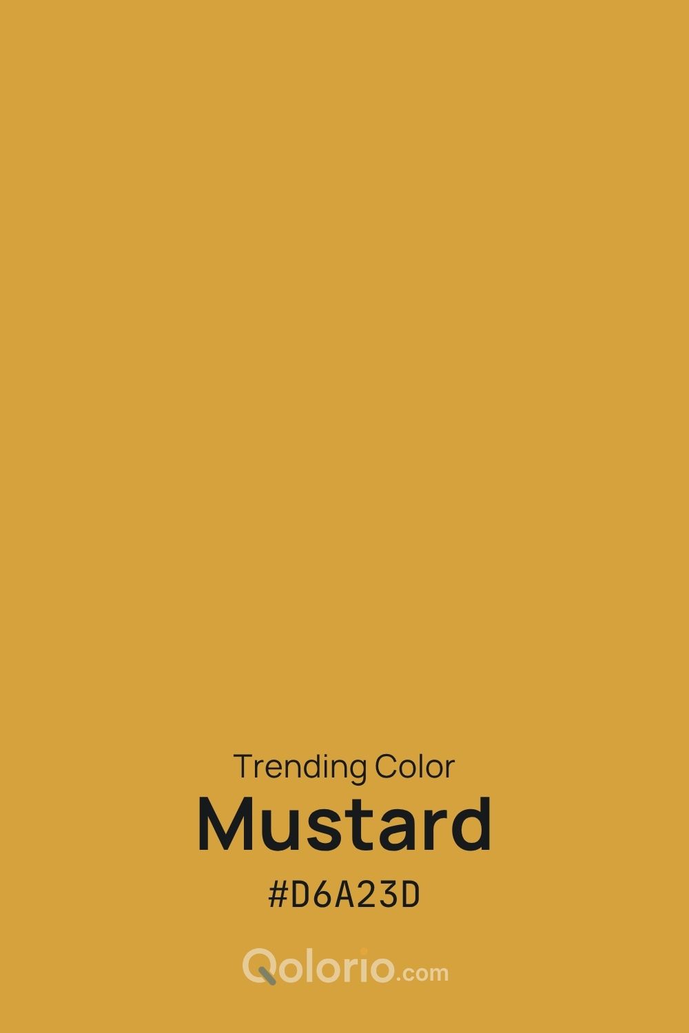 Mustard #D6A23D, a warm earthy yellow with a bold, golden character.