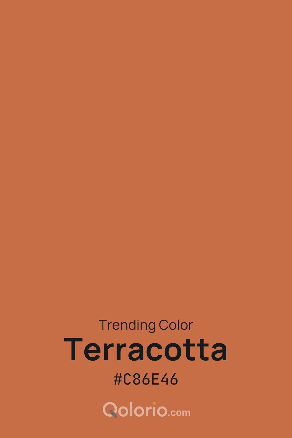Terracotta #C86E46, a warm earthy orange with a grounded, natural character.